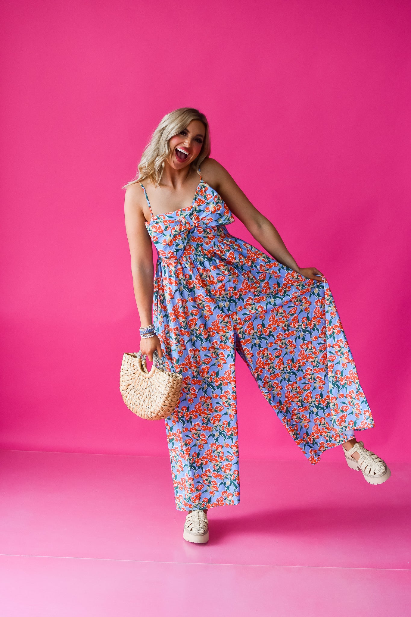 Olivia Floral Bow Jumpsuit