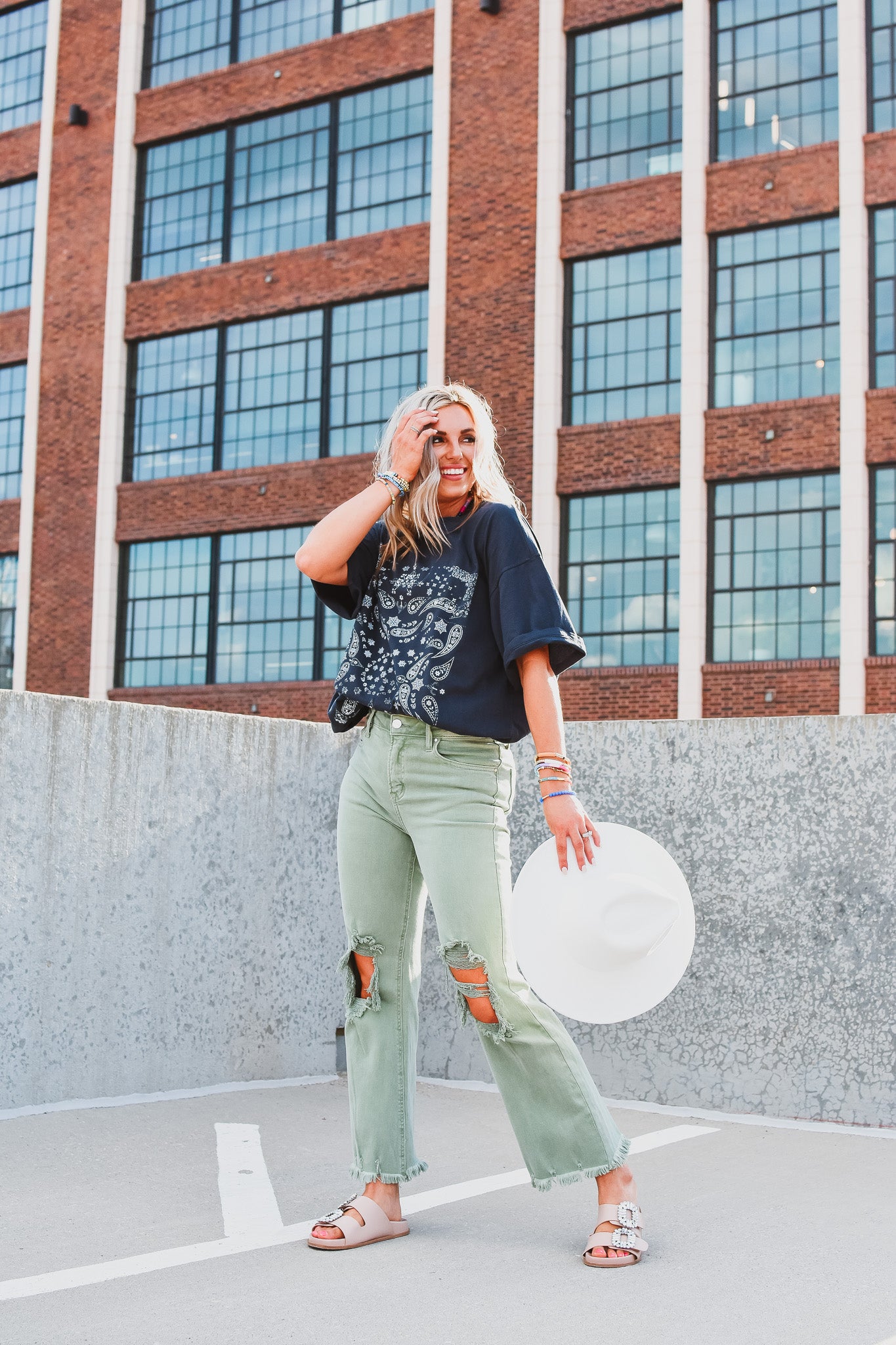 Paisley Oversized Graphic Tee