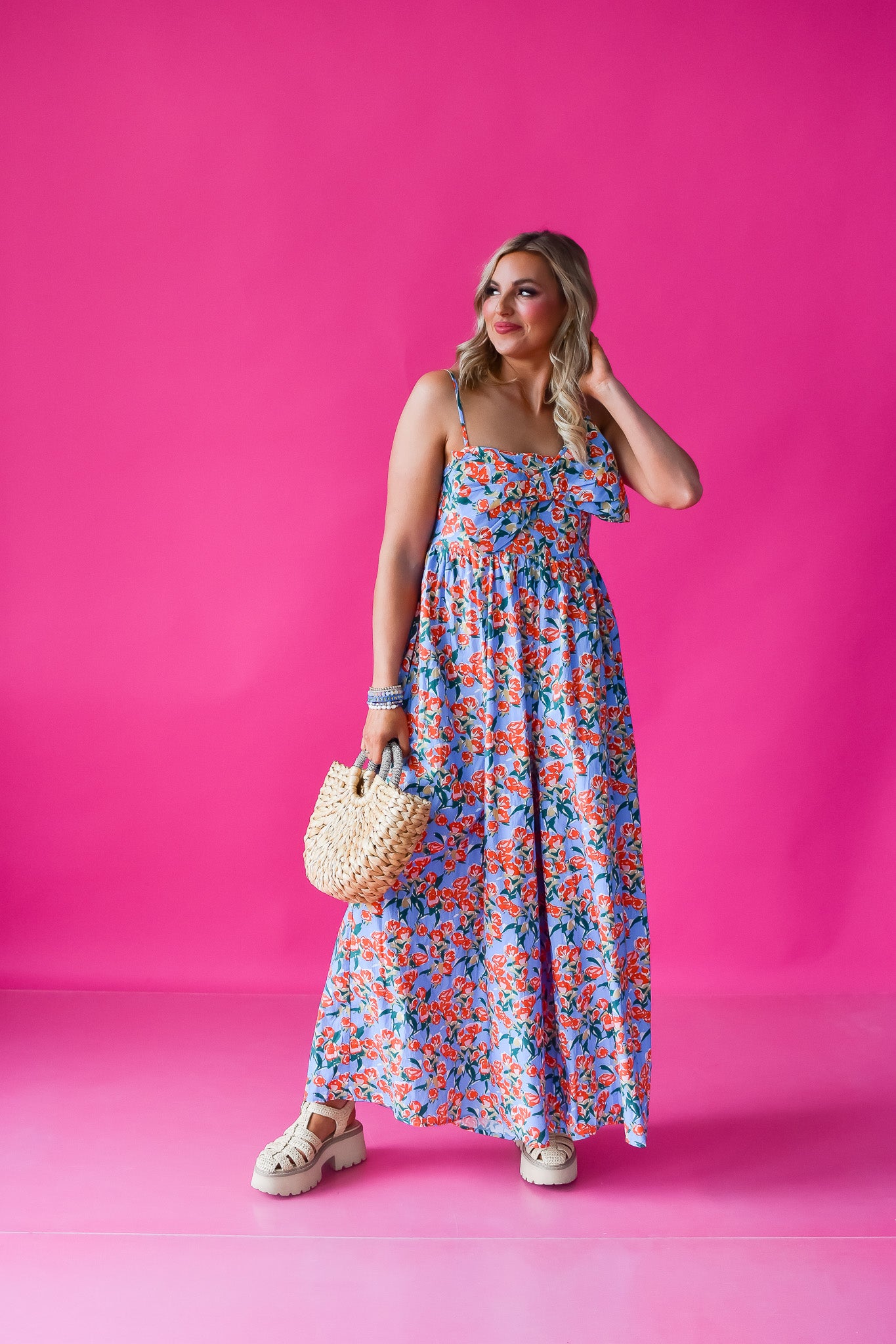 Olivia Floral Bow Jumpsuit
