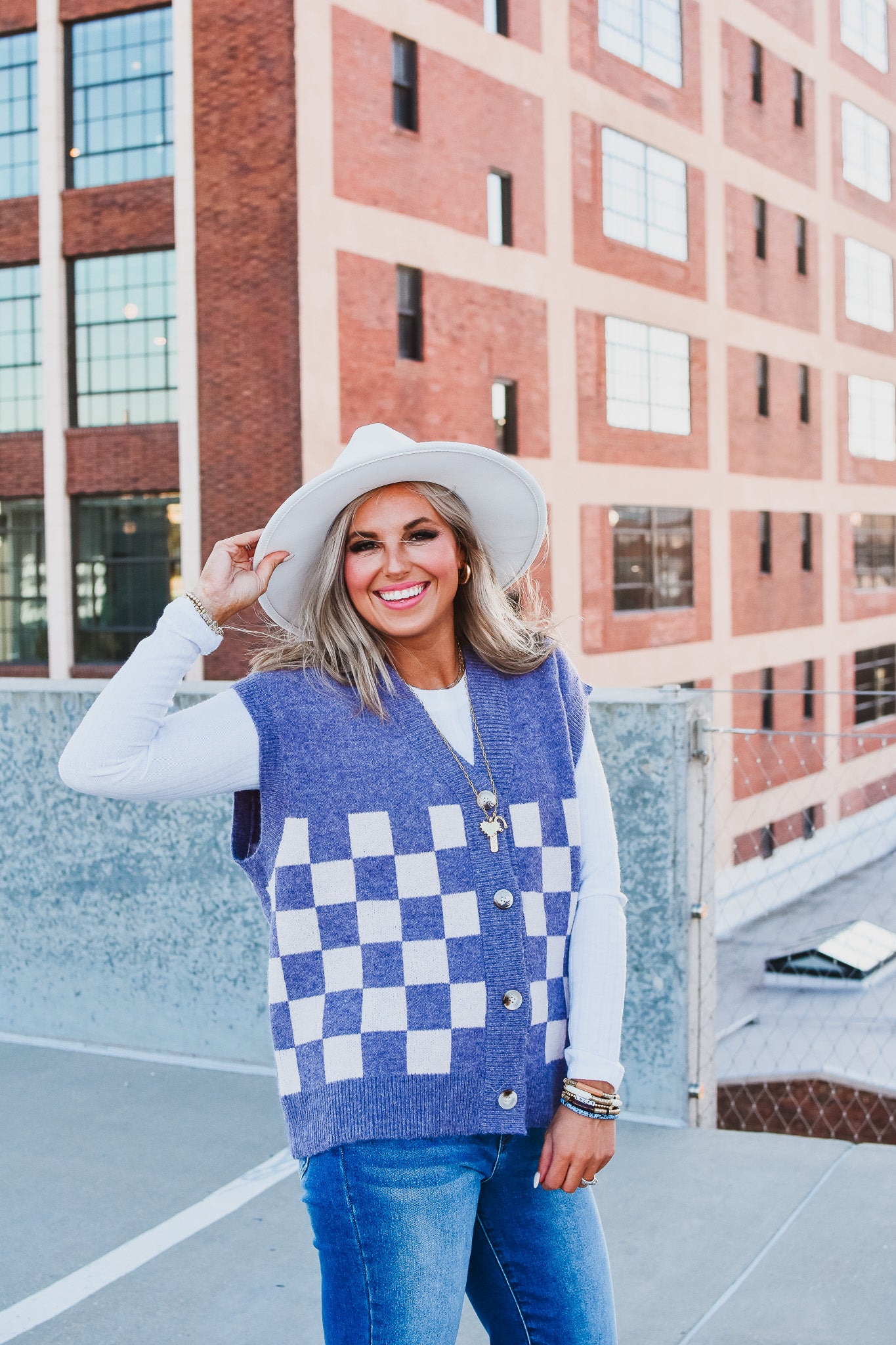 Lia Sweater Vest in Purple