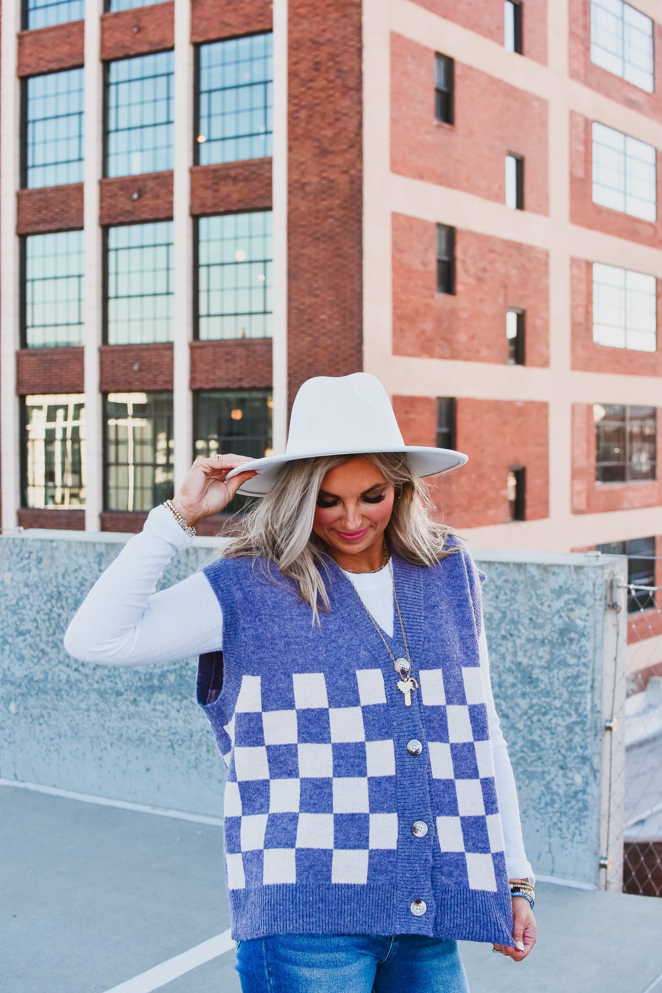 Lia Sweater Vest in Purple