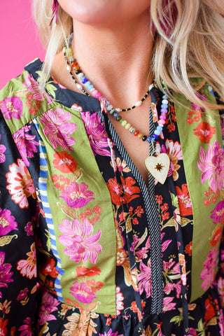 Lottie Floral Print Midi Dress