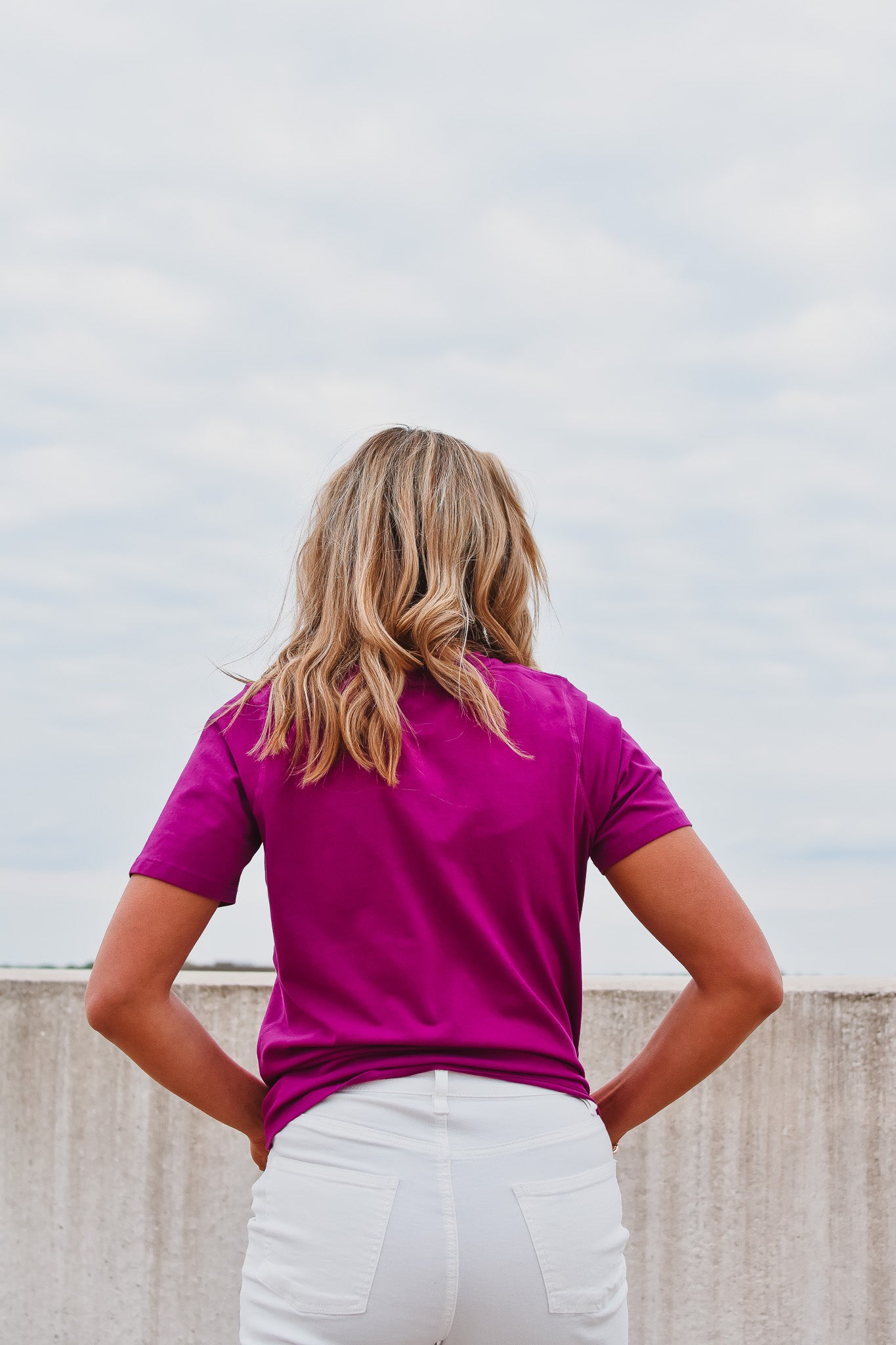 Kate Classic Boxy Fit Tee in Purple