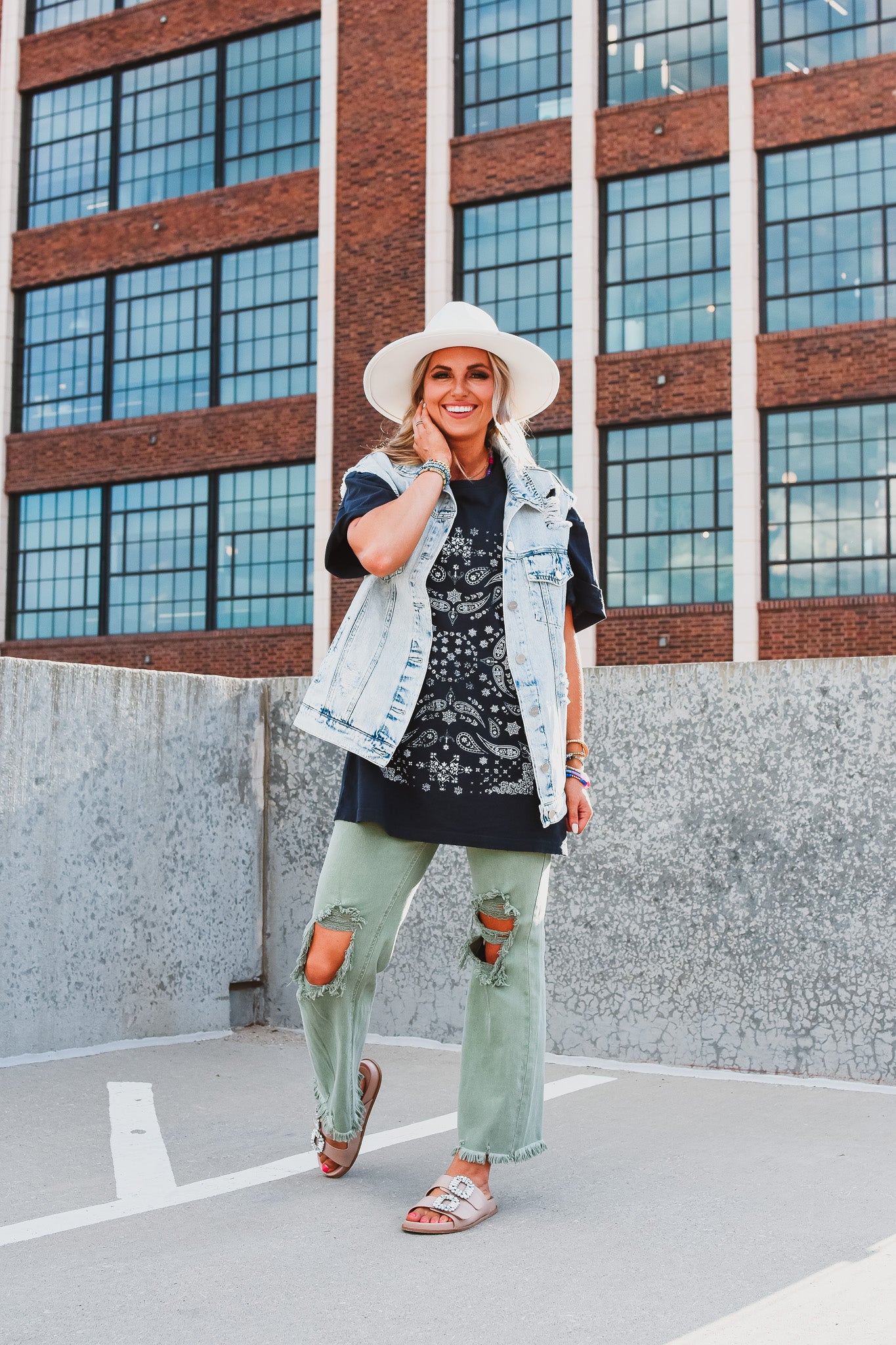 Paisley Oversized Graphic Tee