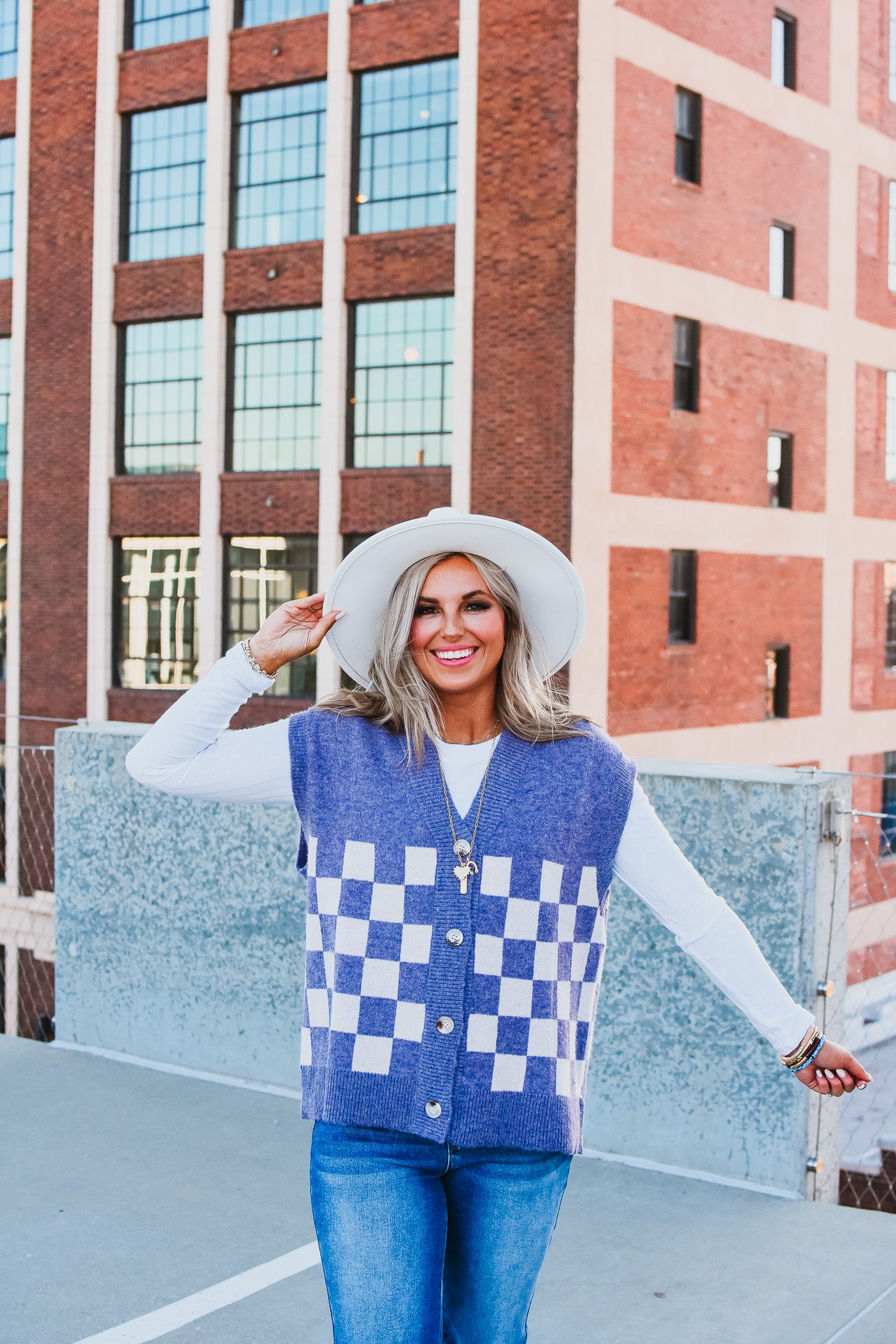 Lia Sweater Vest in Purple