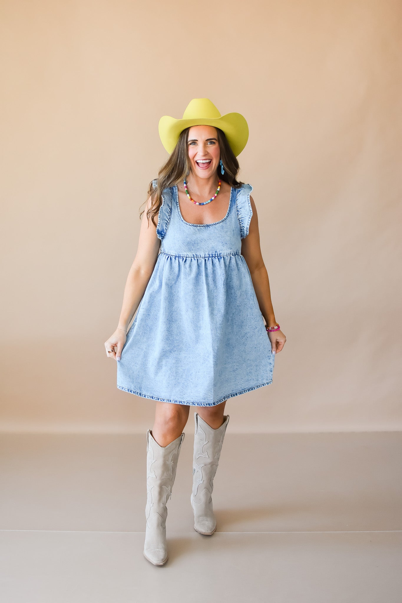 Lynette Denim Mini Dress