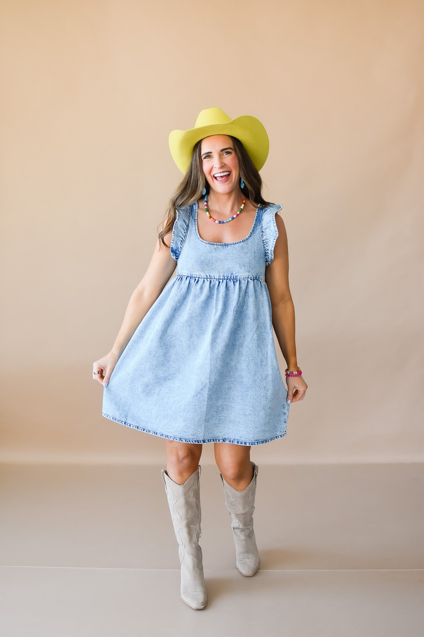 Lynette Denim Mini Dress