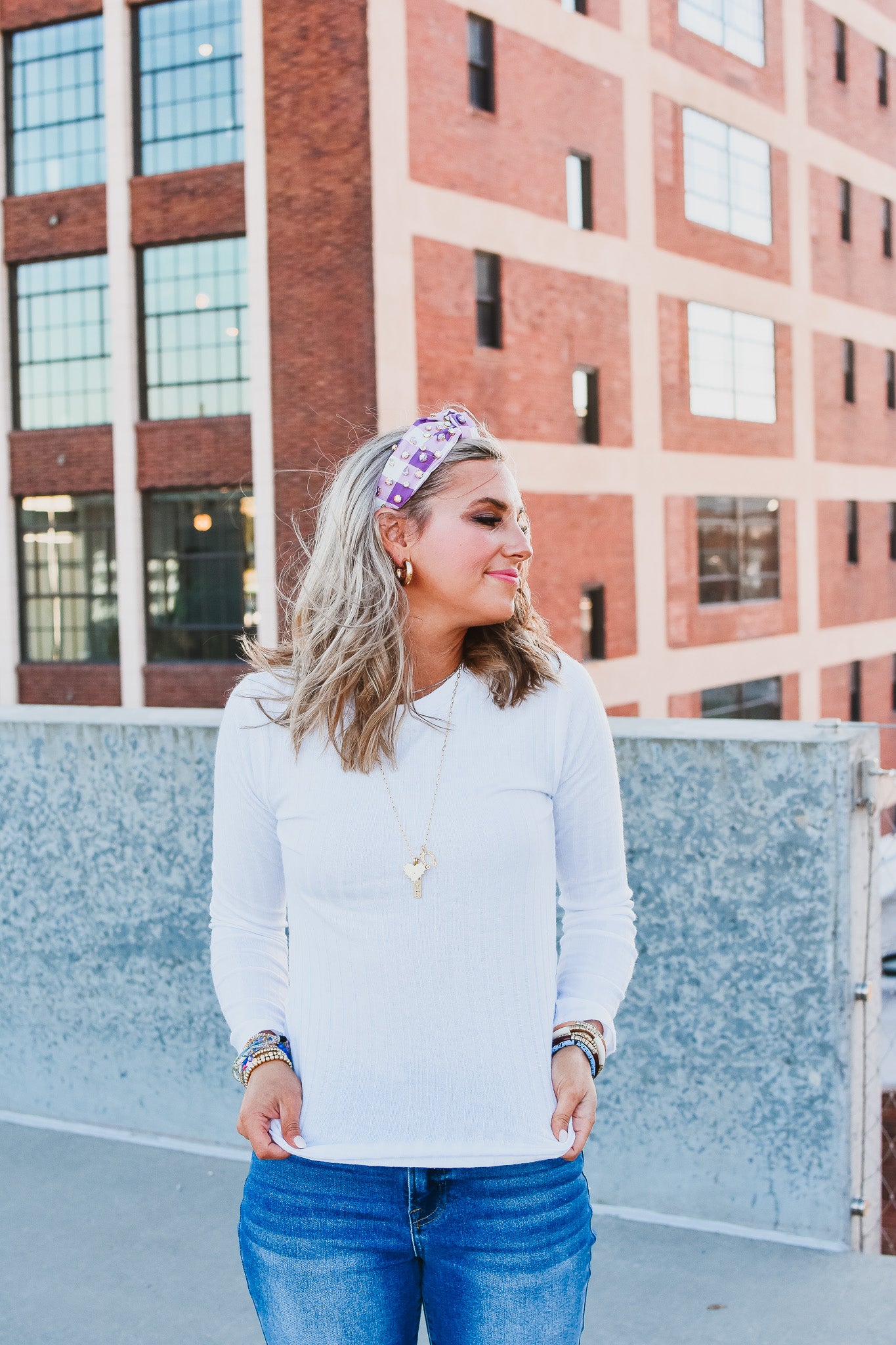 Shana Long Sleeve Top in Off White