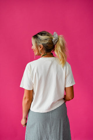 Candy Cane Lane Cropped Boyfriend Tee