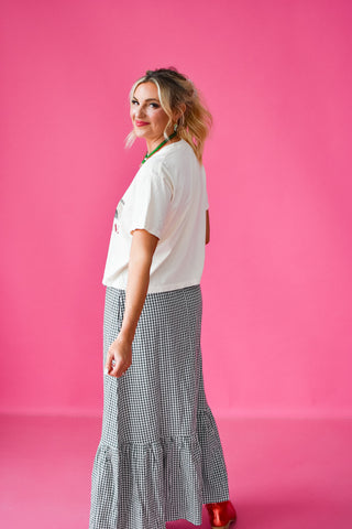 Kellyn Gingham Maxi Skirt