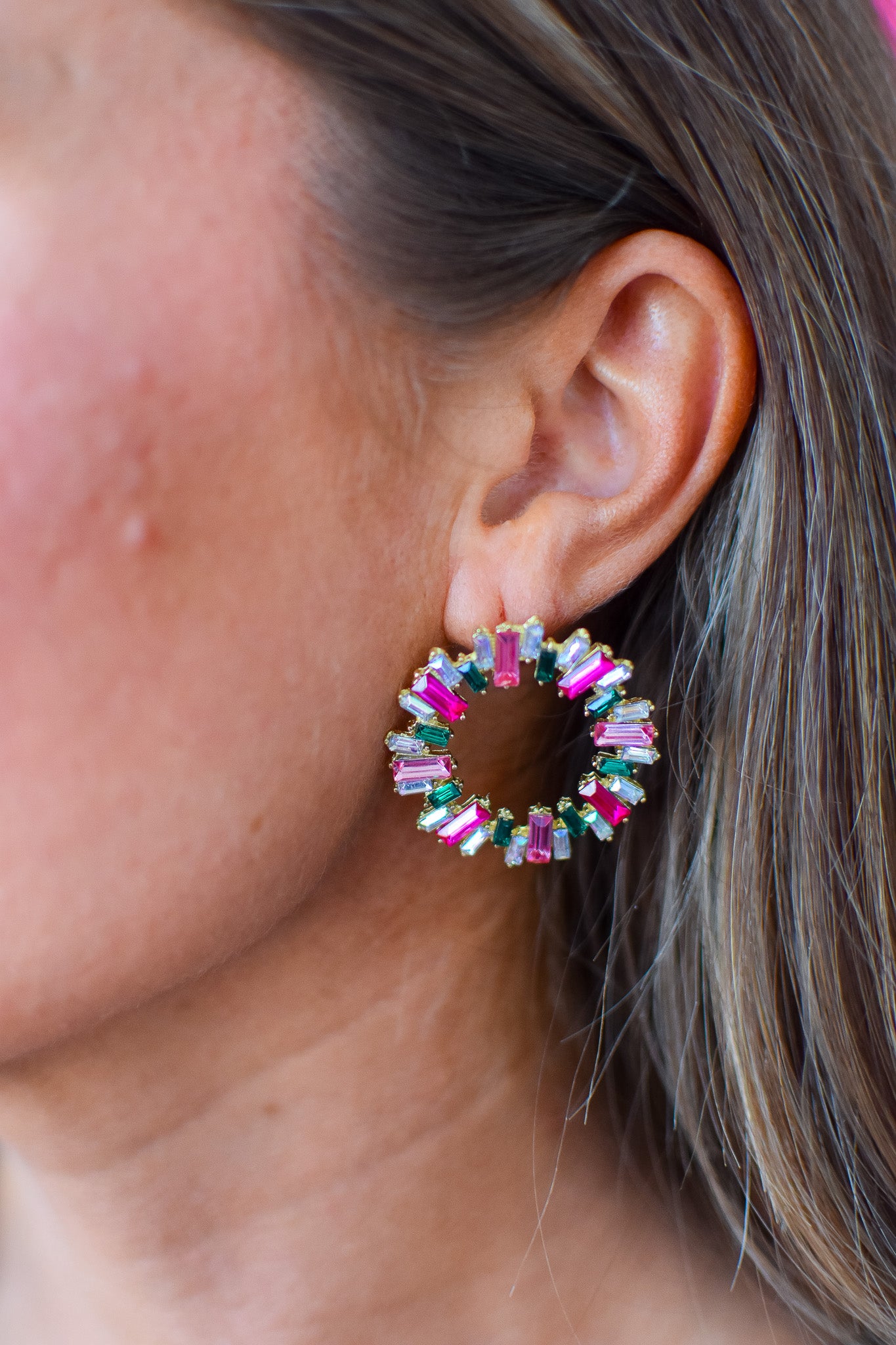 Whitney Earrings - Pink