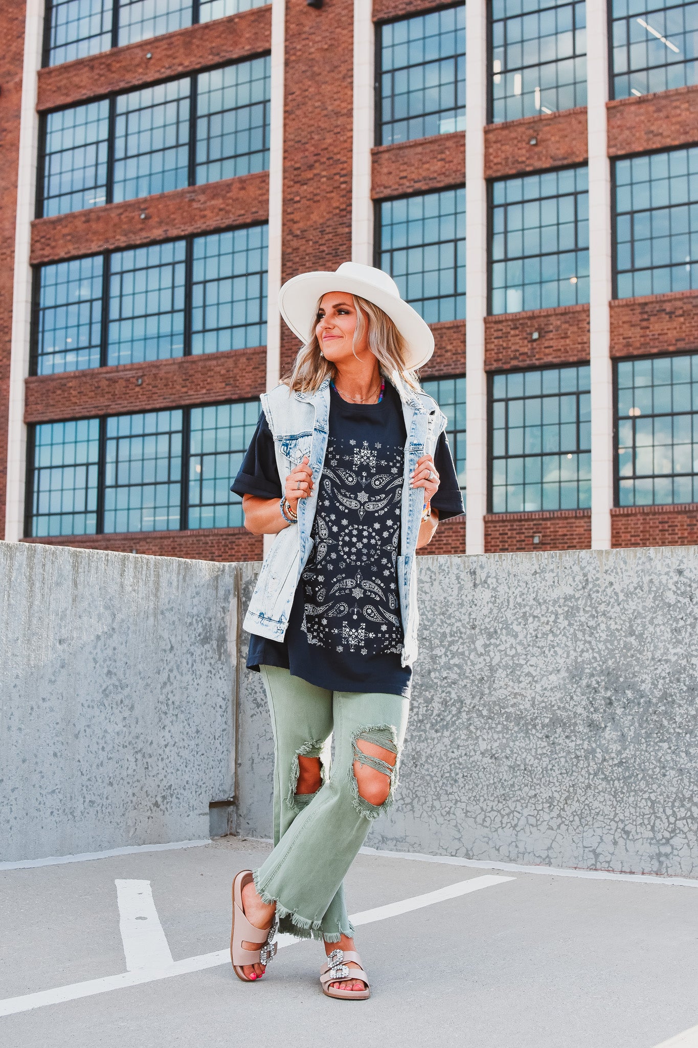 Paisley Oversized Graphic Tee