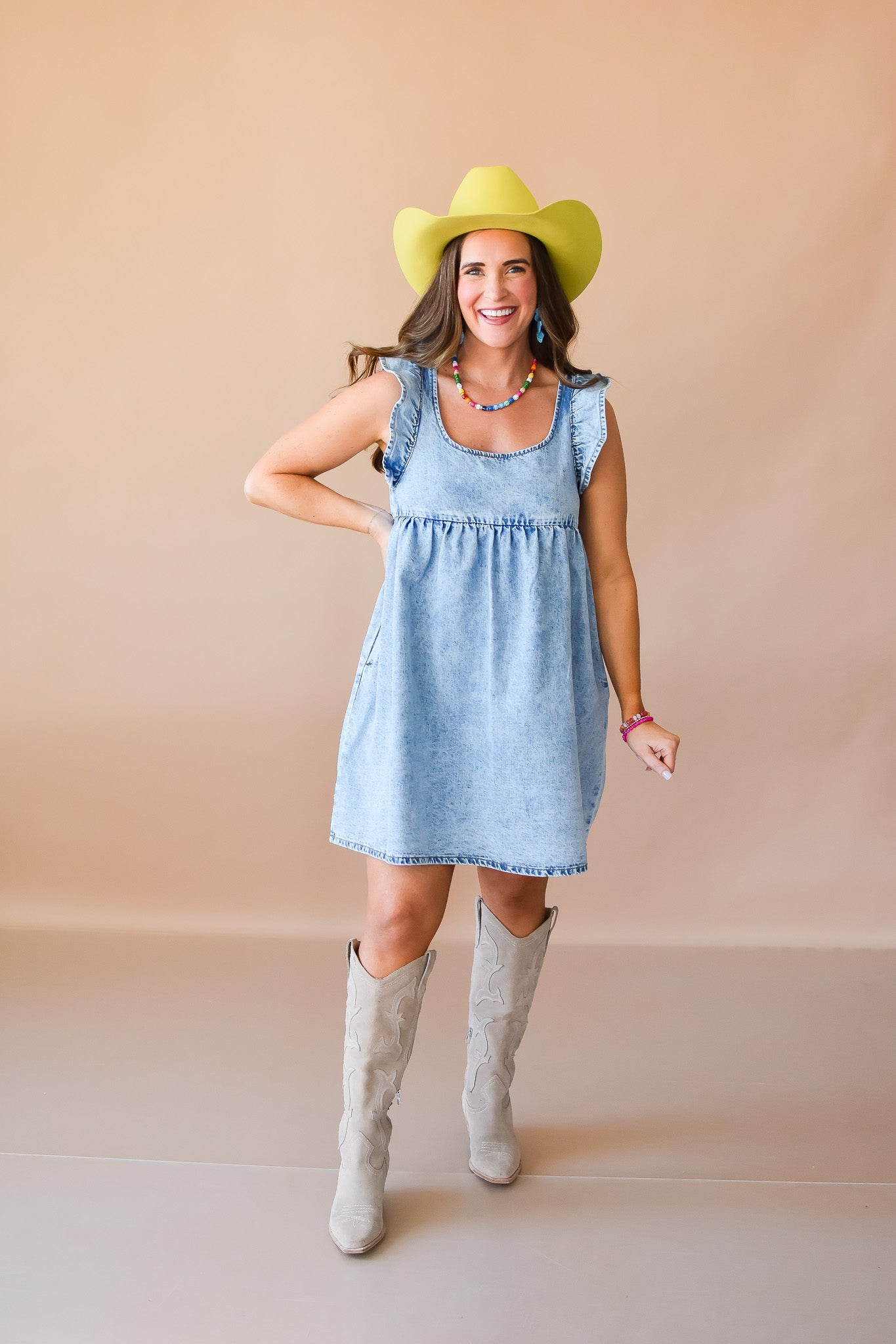 Lynette Denim Mini Dress