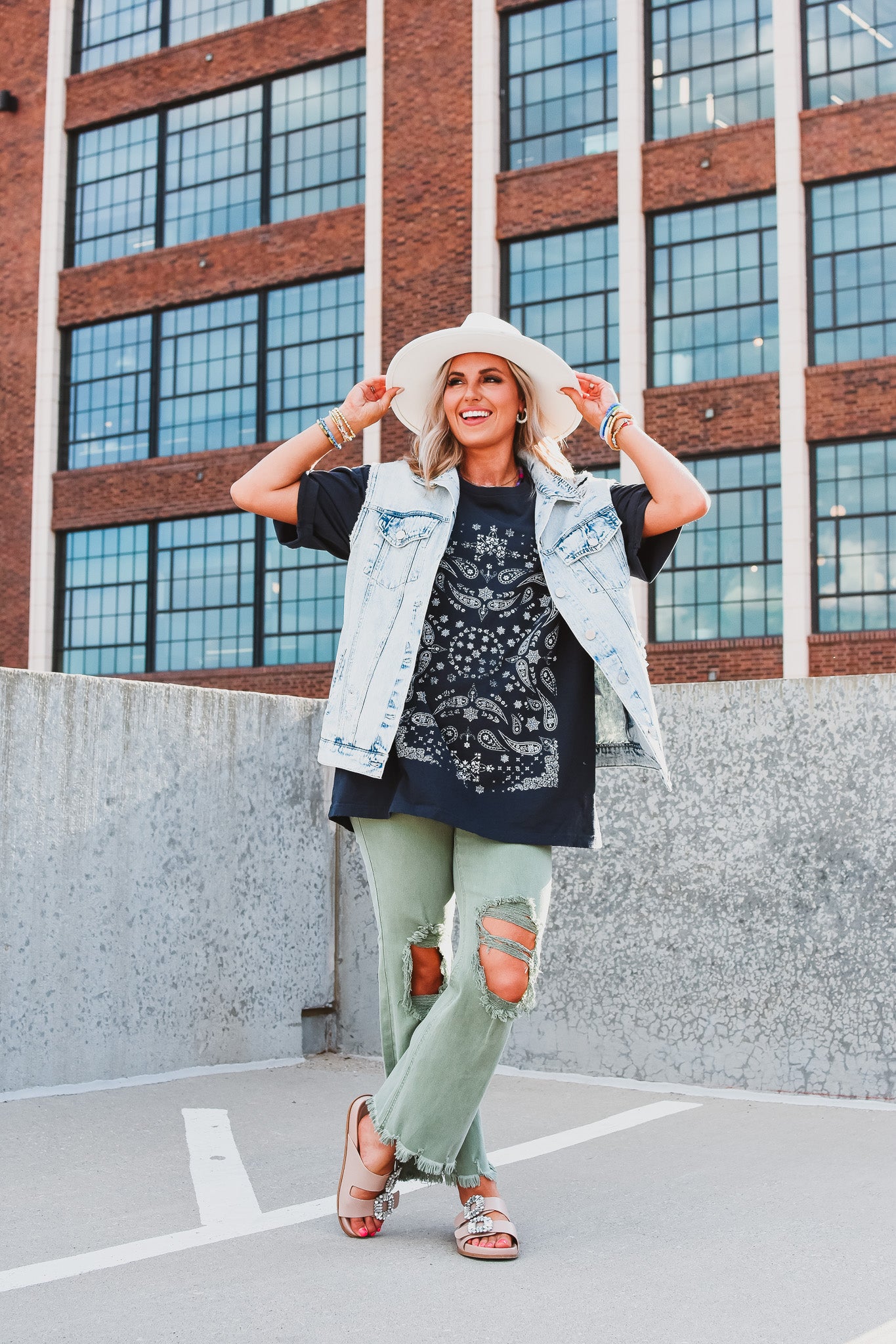 Paisley Oversized Graphic Tee