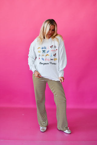 Bonjour Embroidered Sweashirt