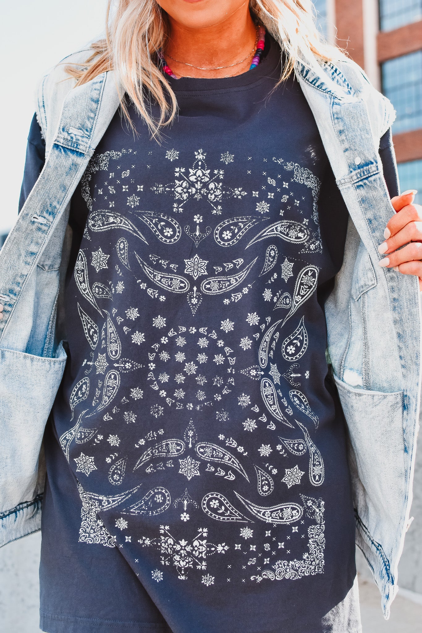 Paisley Oversized Graphic Tee