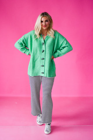 Alexa Brushed Cardigan in Green