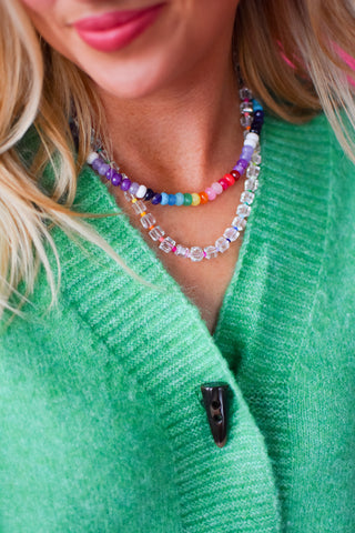 Alexa Brushed Cardigan in Green