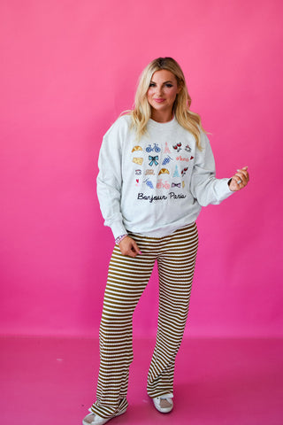 Bonjour Embroidered Sweashirt