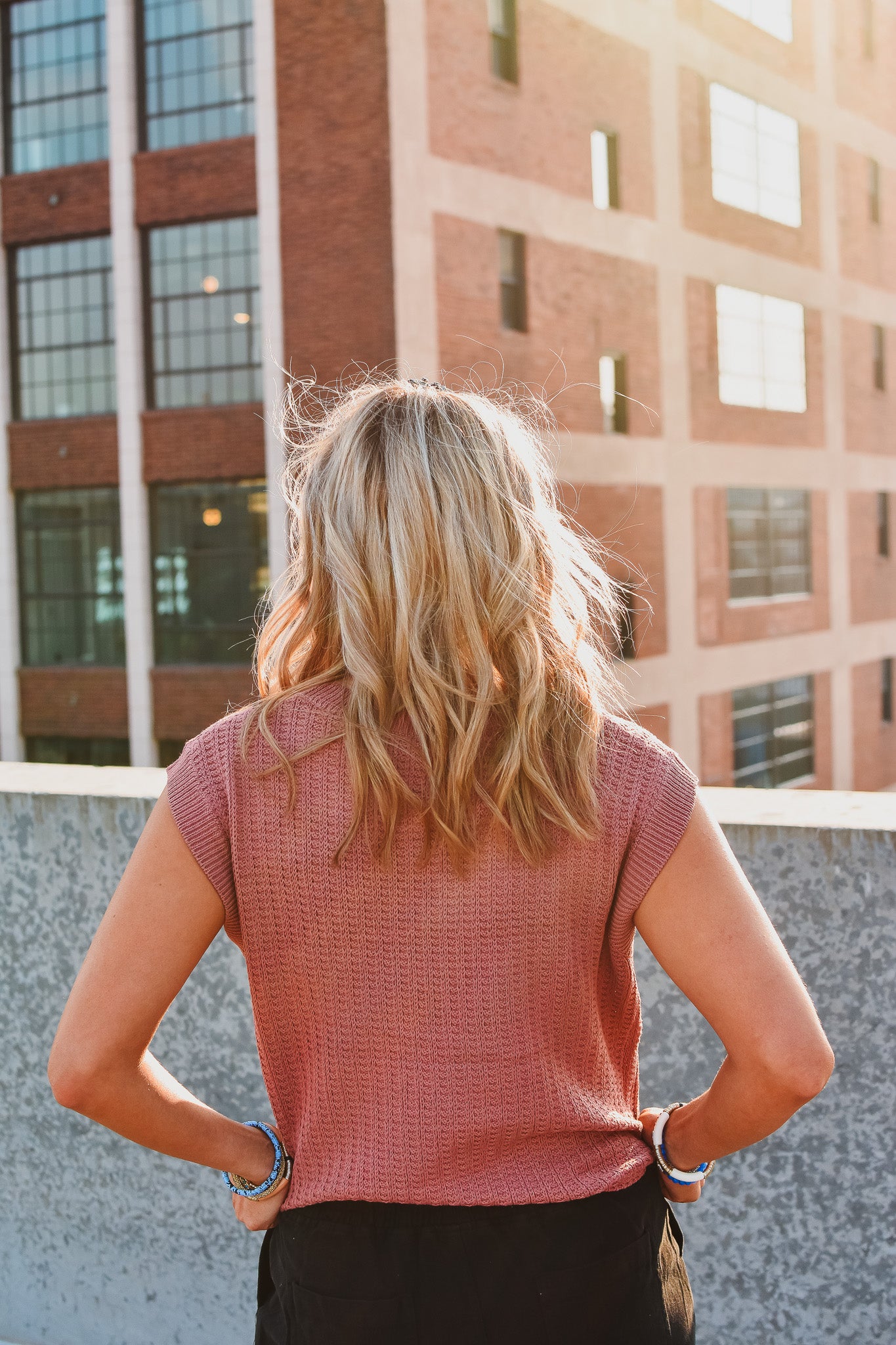 Charlee Sweater Vest in Mauve