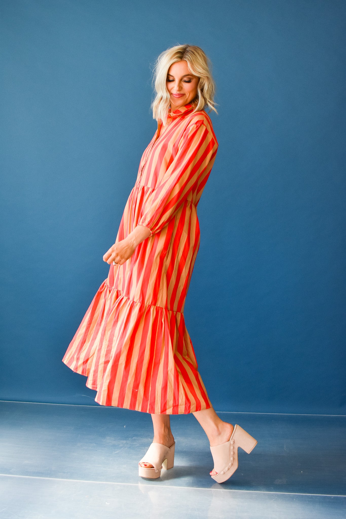 Bailey Striped Midi Dress