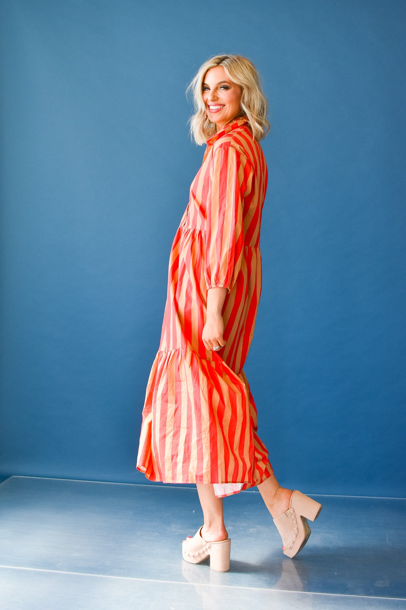 Bailey Striped Midi Dress