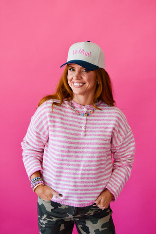 Allister Striped Henley Pullover