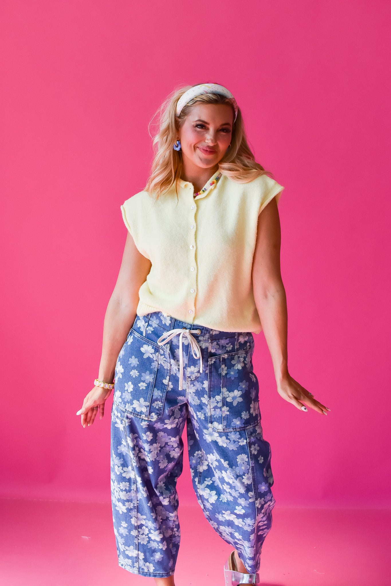 Sleeveless Piper Cardigan in Butter