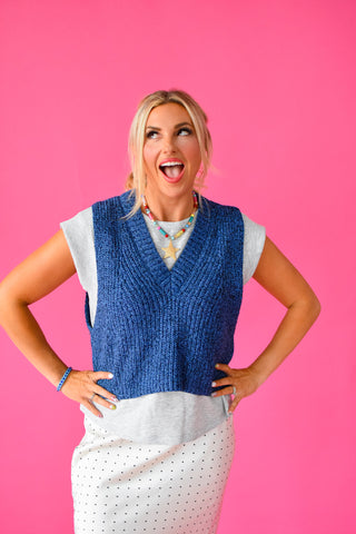 Autumn Short Sleeve Mix Media Top