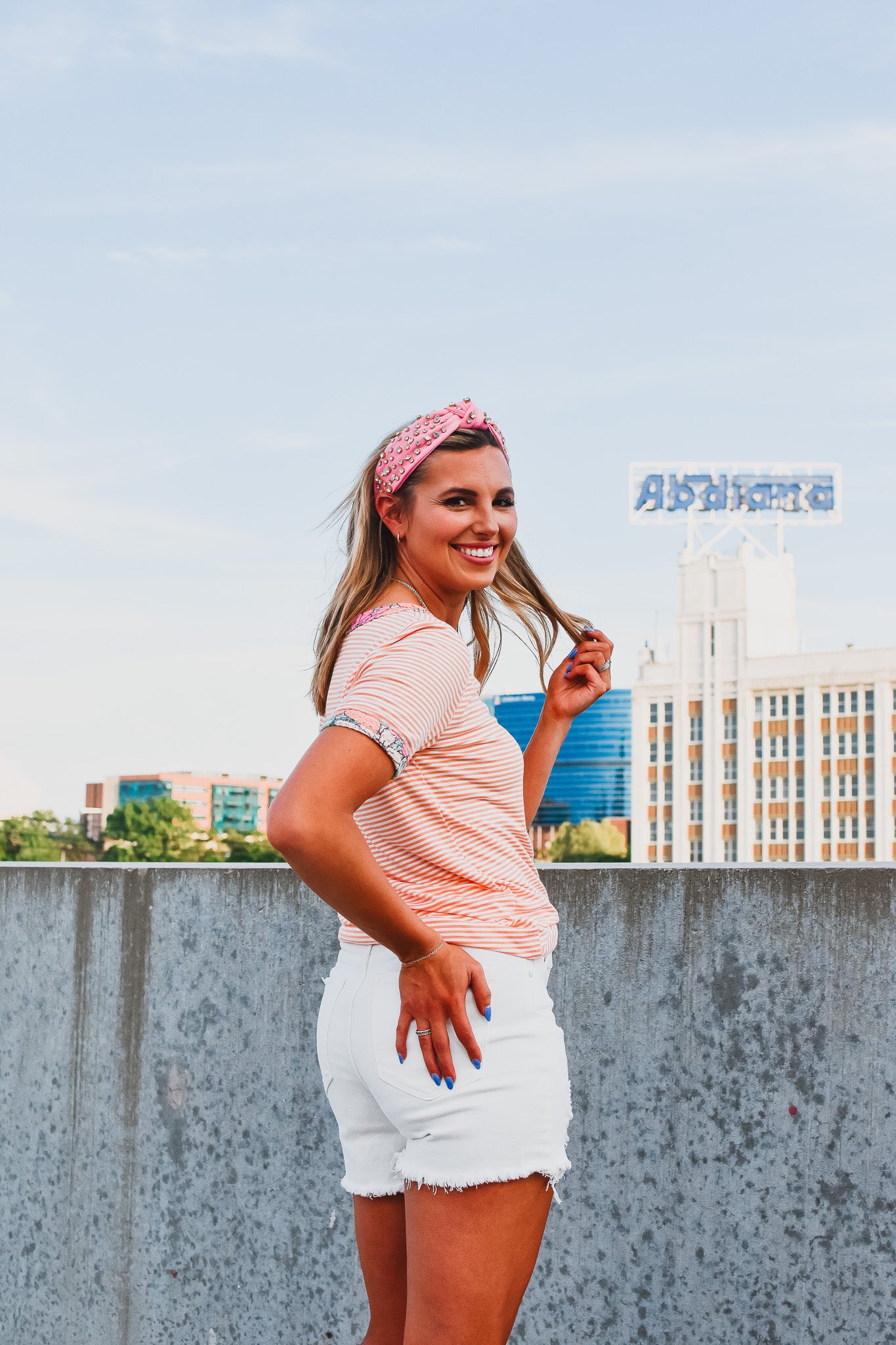 Kristina White Denim Shorts