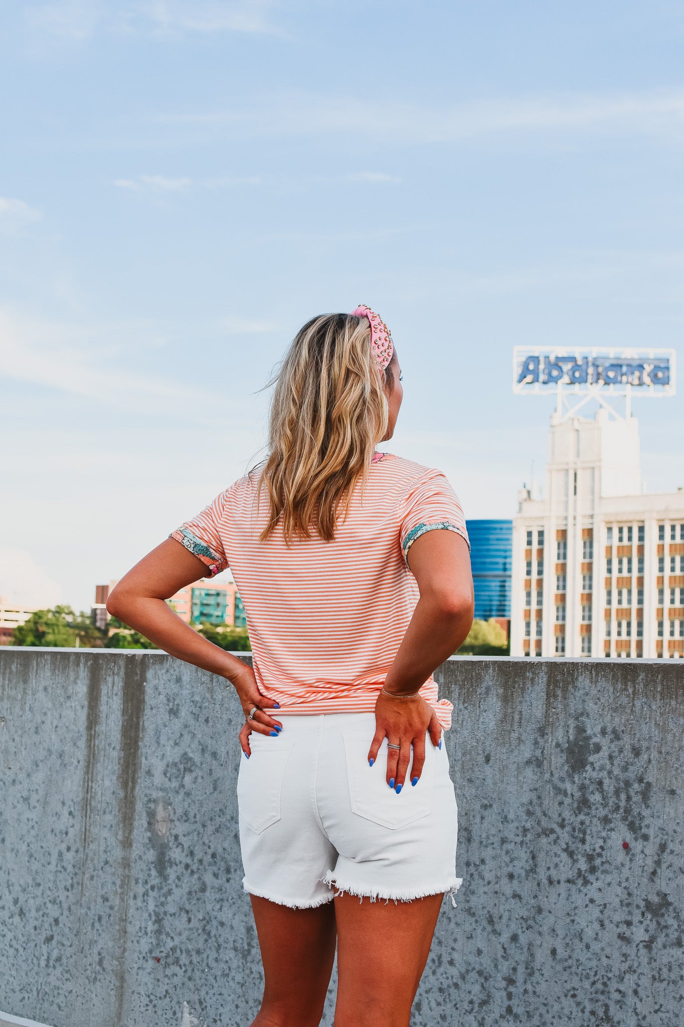 Kristina White Denim Shorts