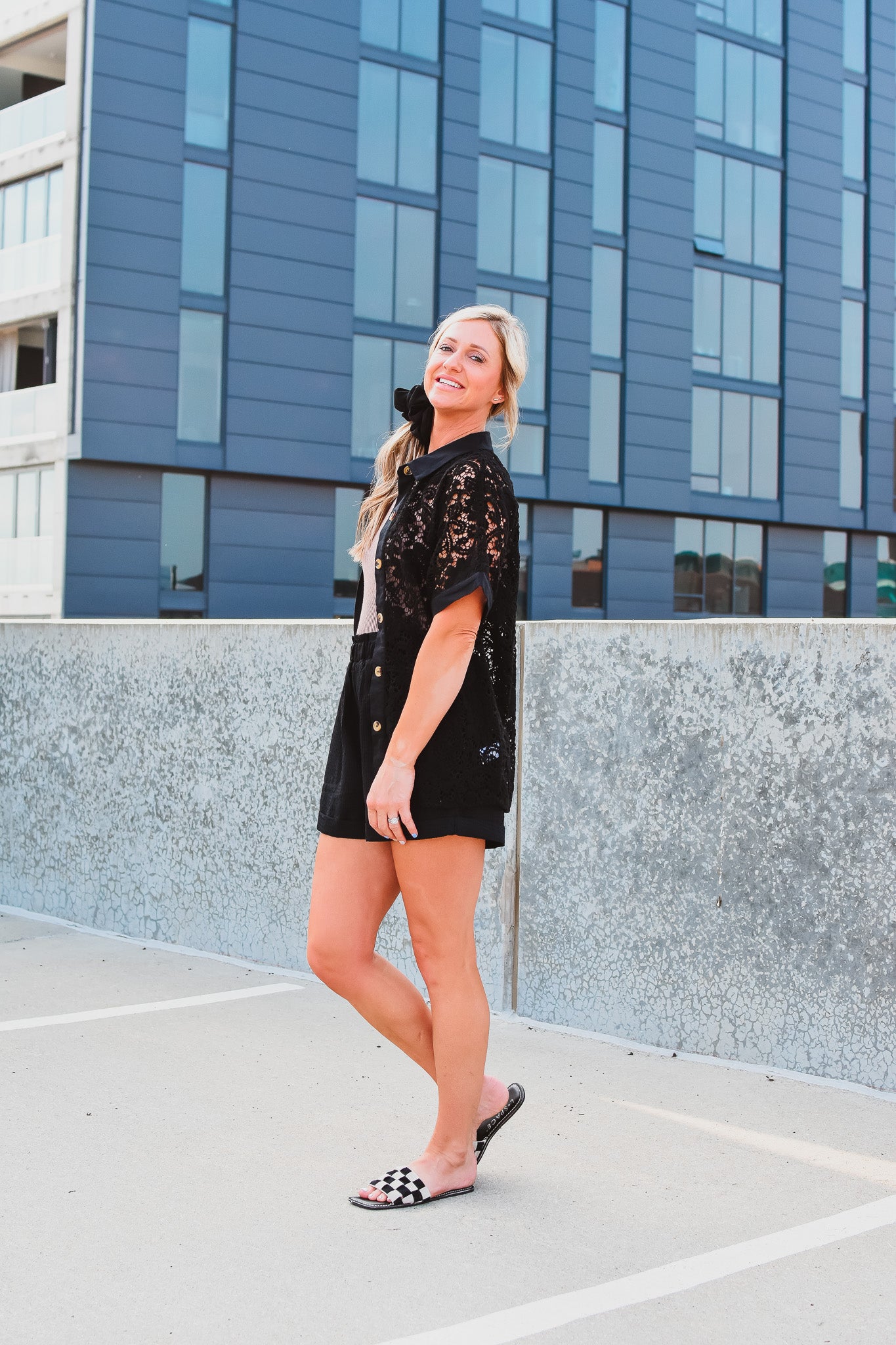 Shannon Crochet Button Up