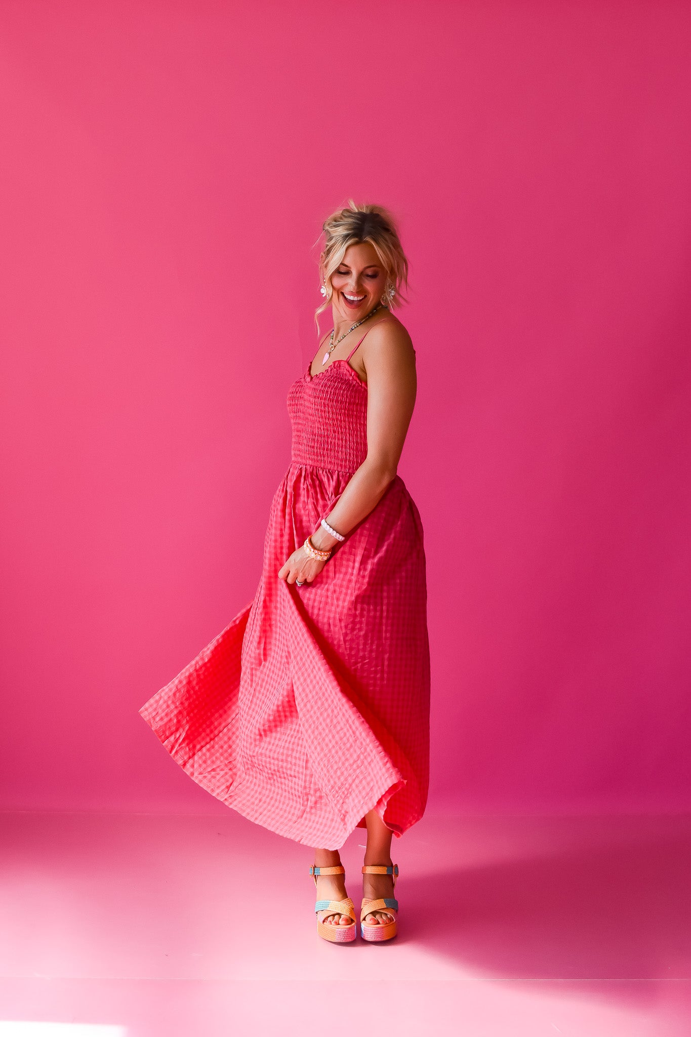 Jameson Gingham Maxi Dress