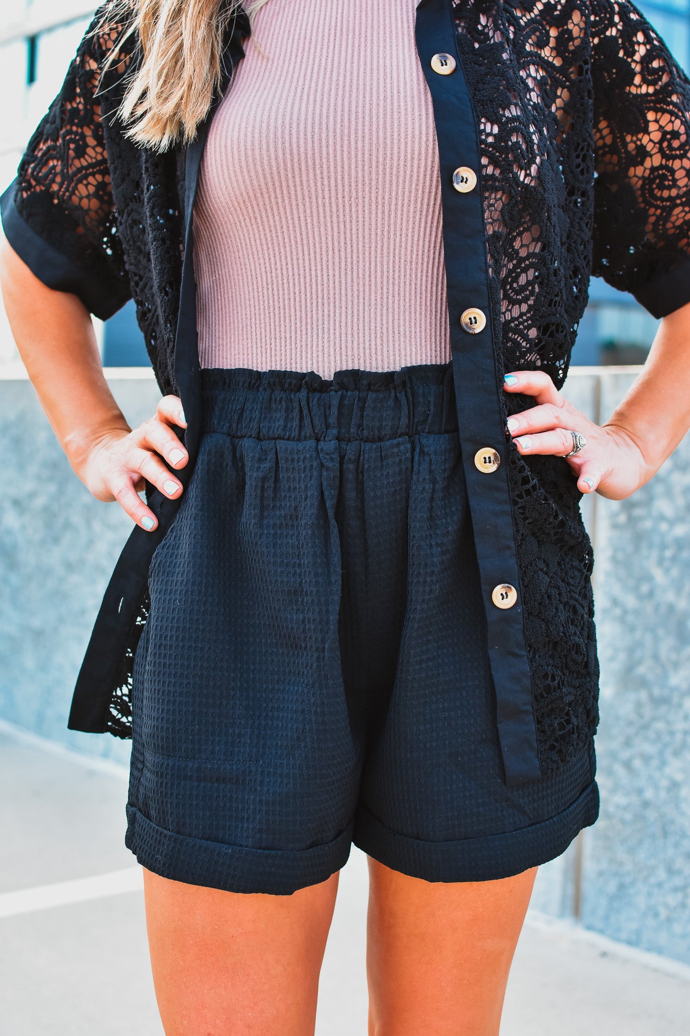 Shannon Crochet Button Up