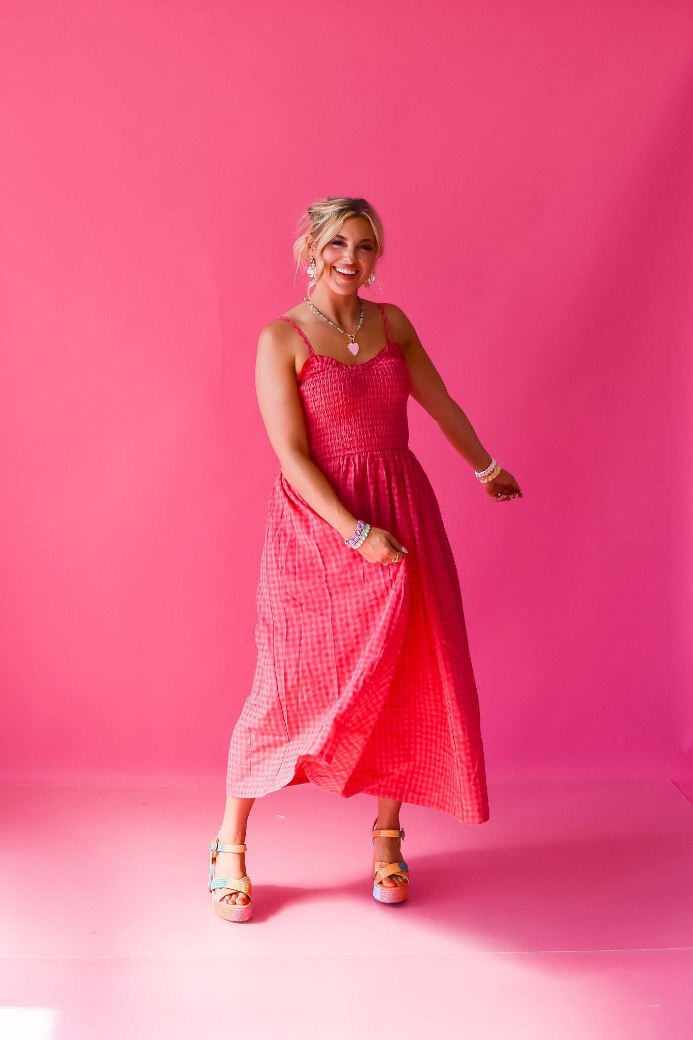 Jameson Gingham Maxi Dress
