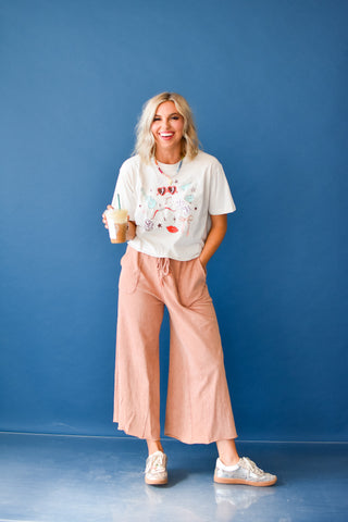 Frances Wide Leg Pants in Red Bean