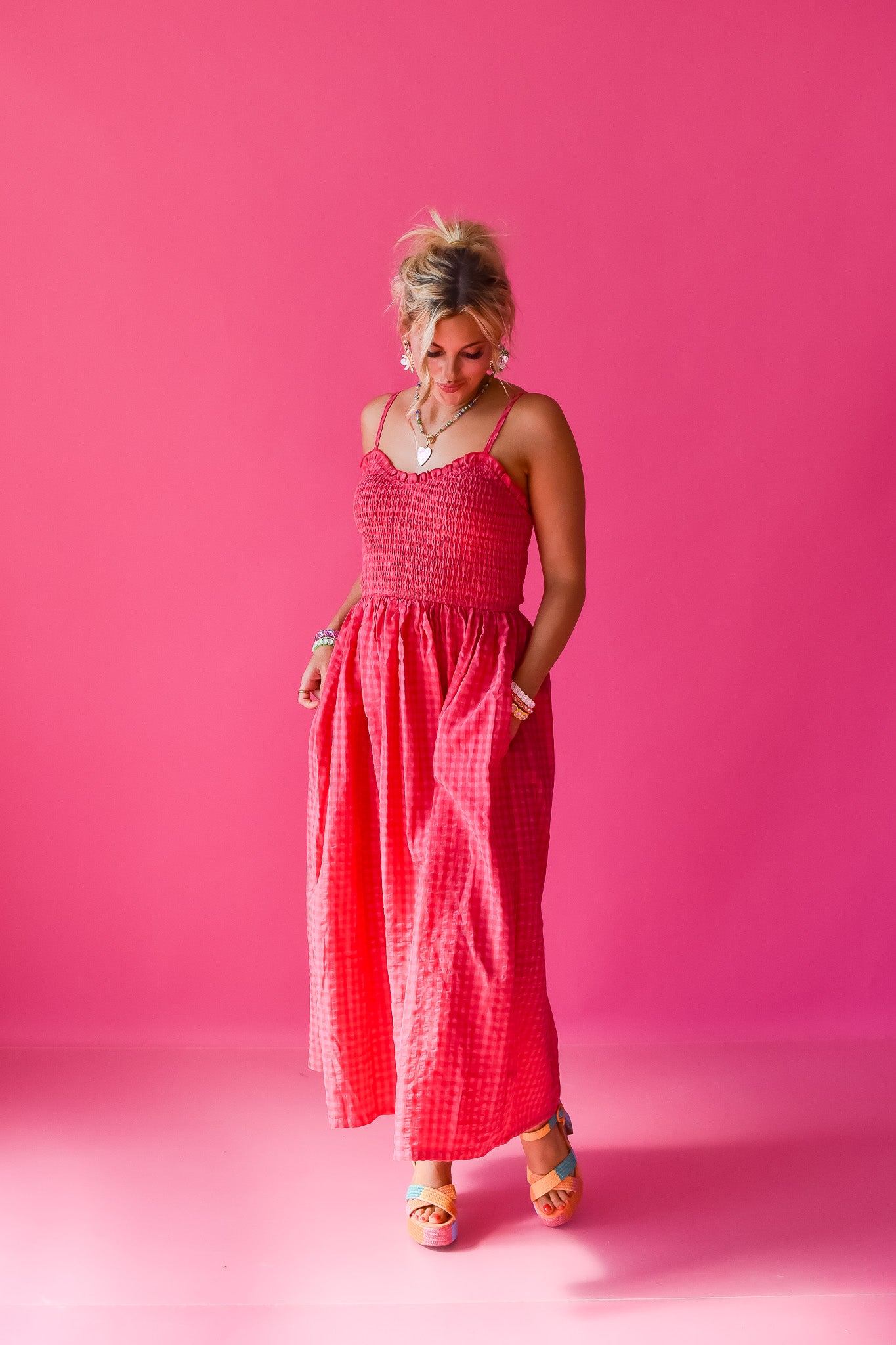 Jameson Gingham Maxi Dress