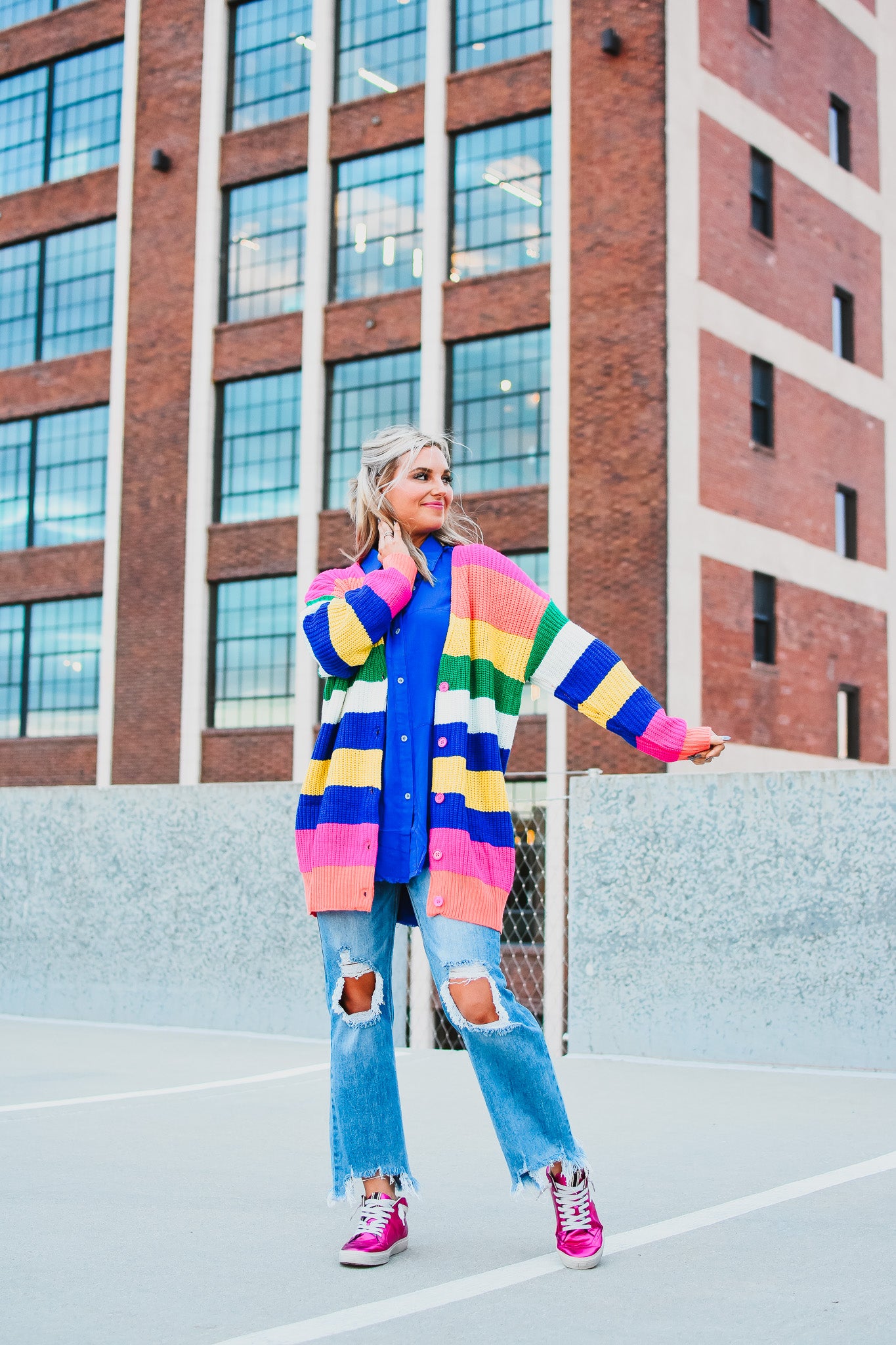 Margo Striped Cardigan