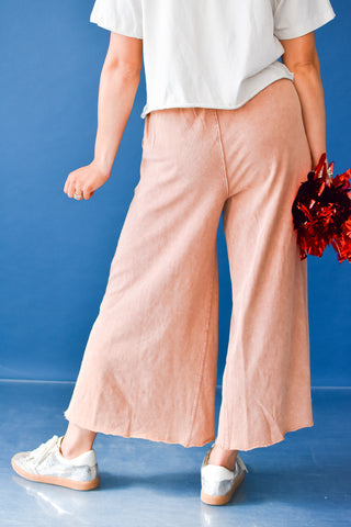 Frances Wide Leg Pants in Red Bean