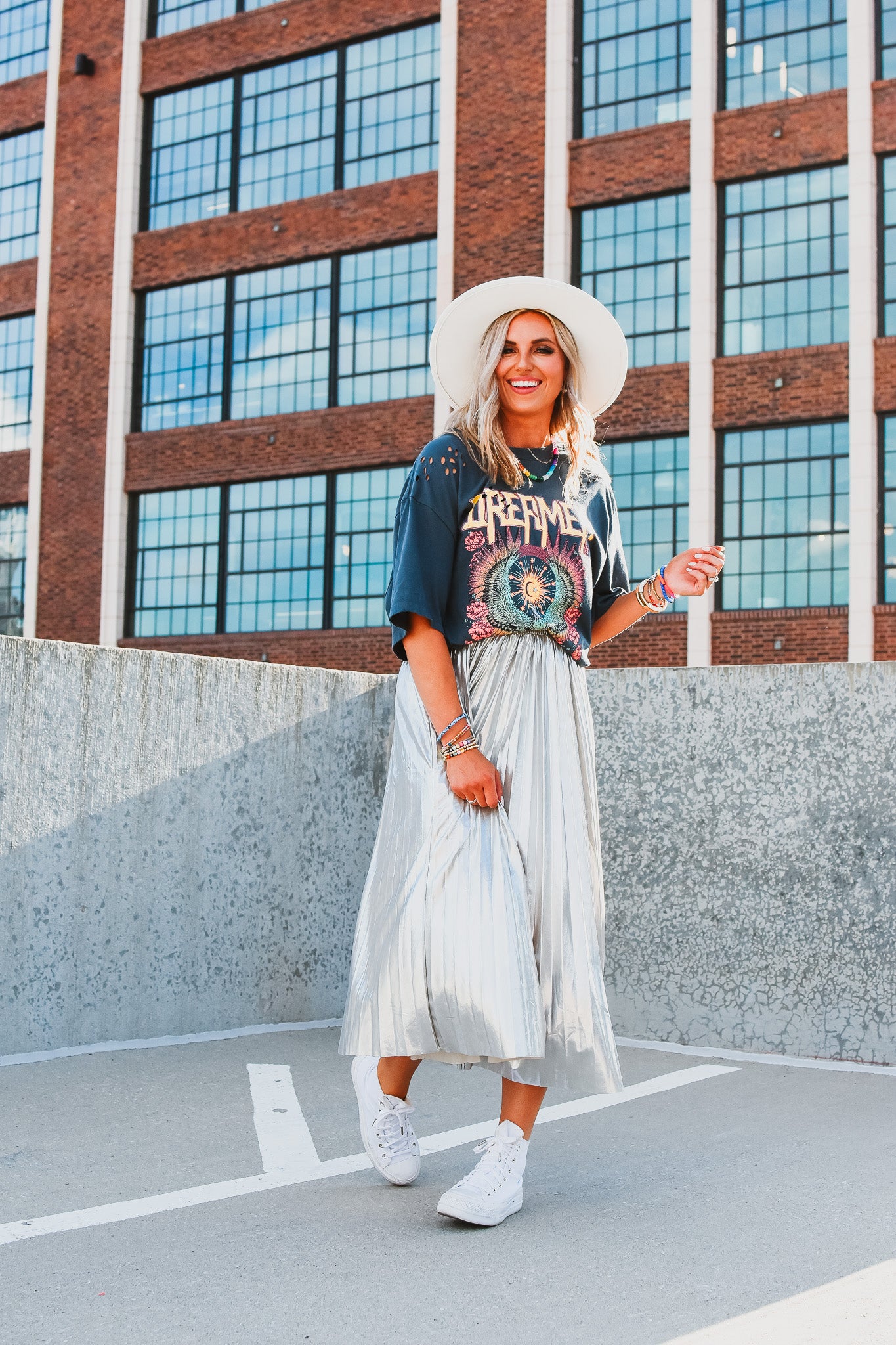 Monroe Metallic Midi Skirt
