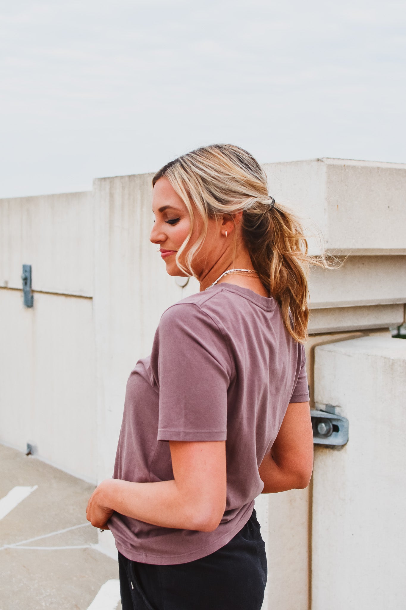 Kate Classic Boxy Fit Tee in Mocha