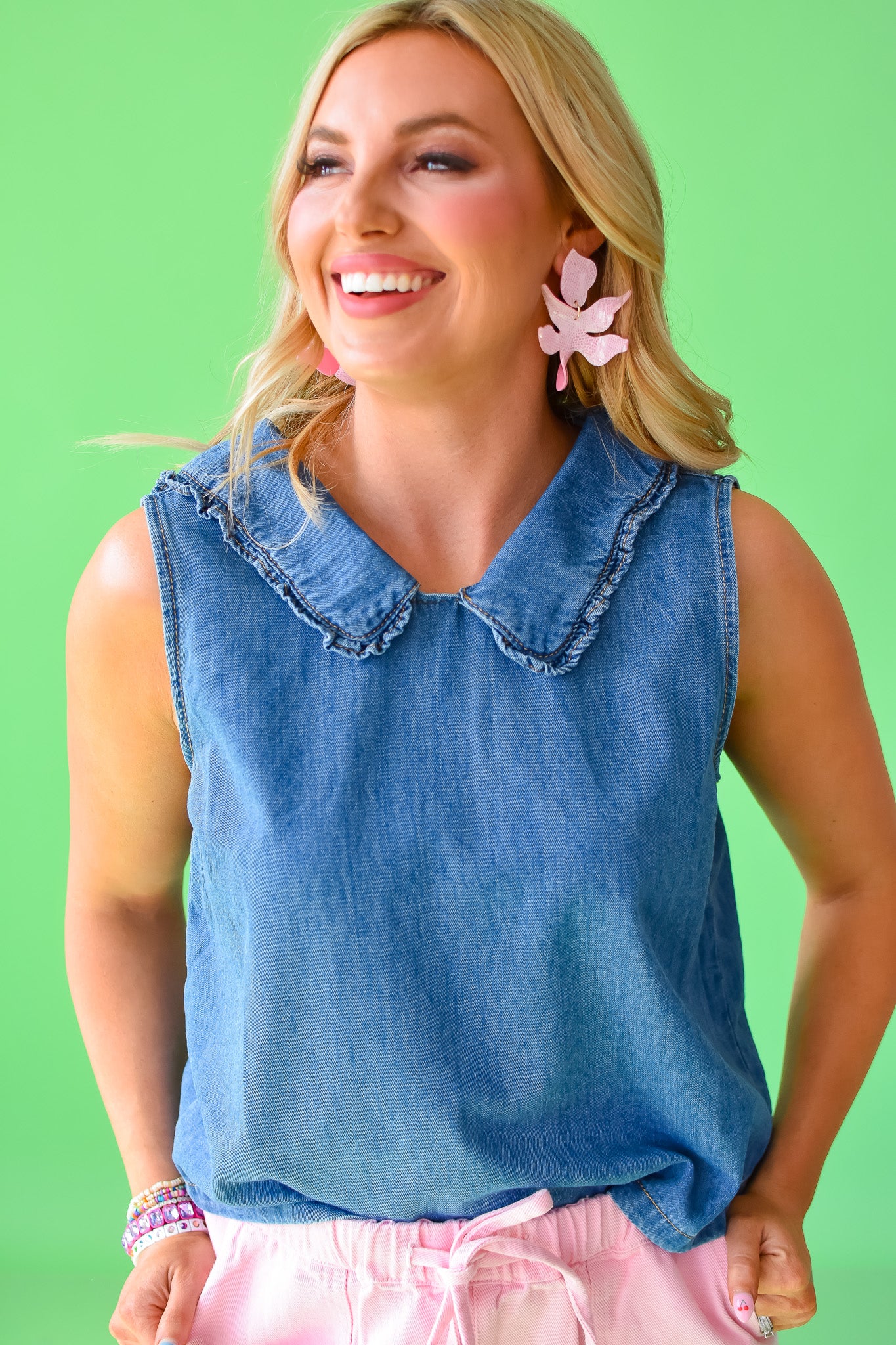 Trista Denim Top