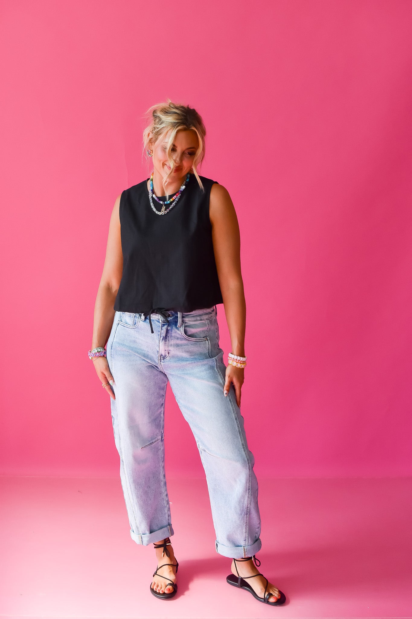 Benny Barrel Cuffed Jeans