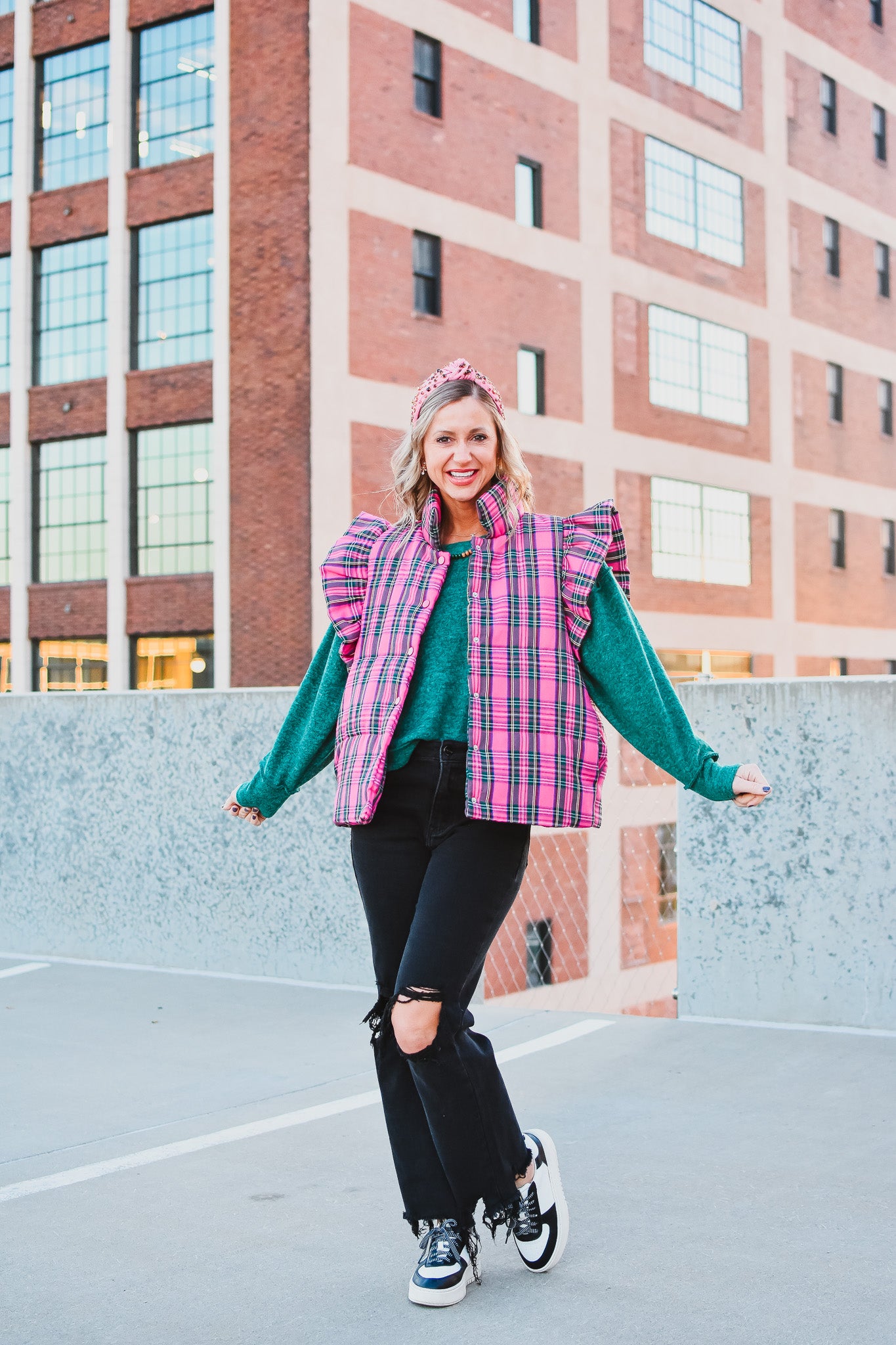Ann Marie Plaid Vest