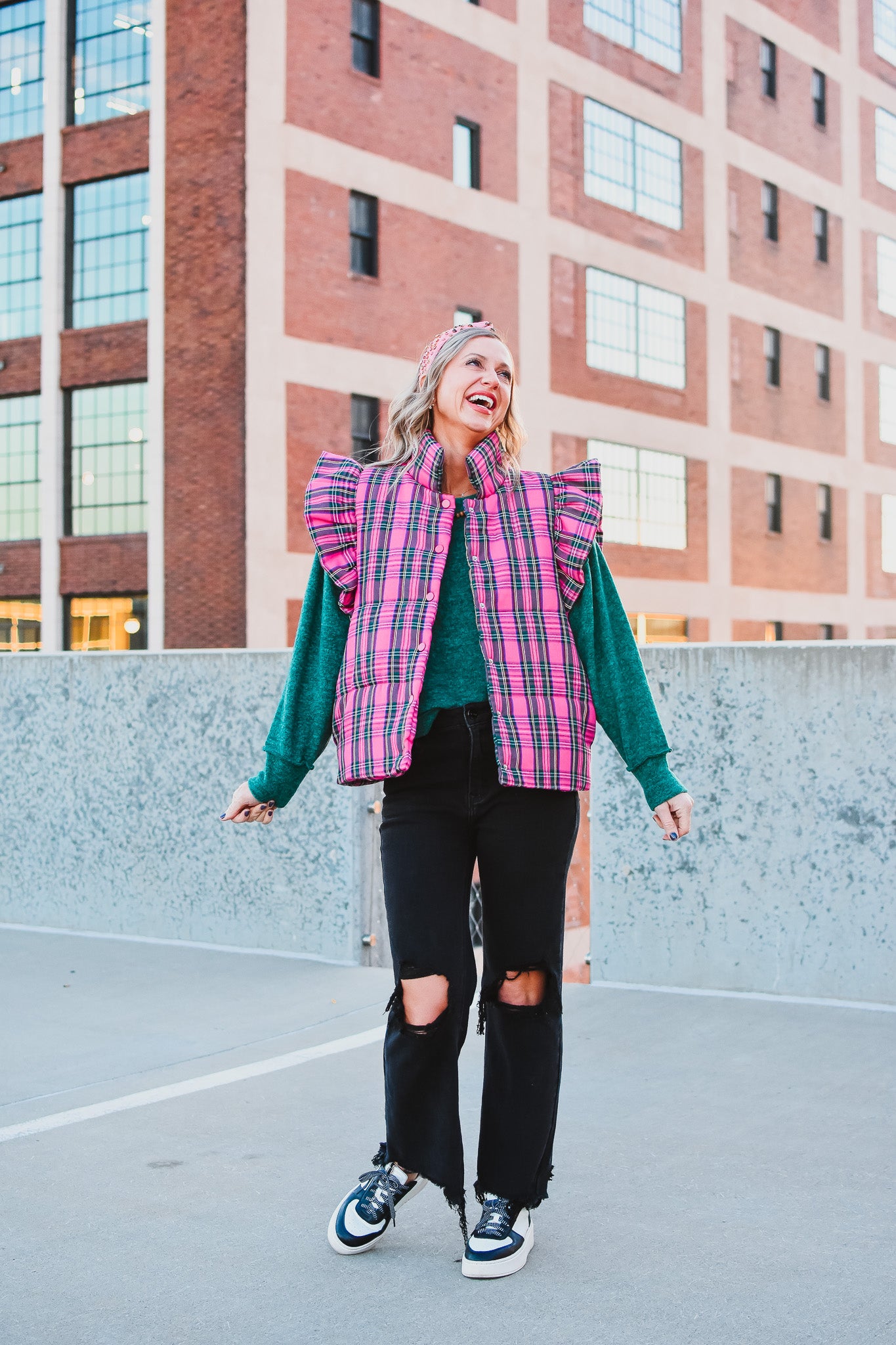 Ann Marie Plaid Vest