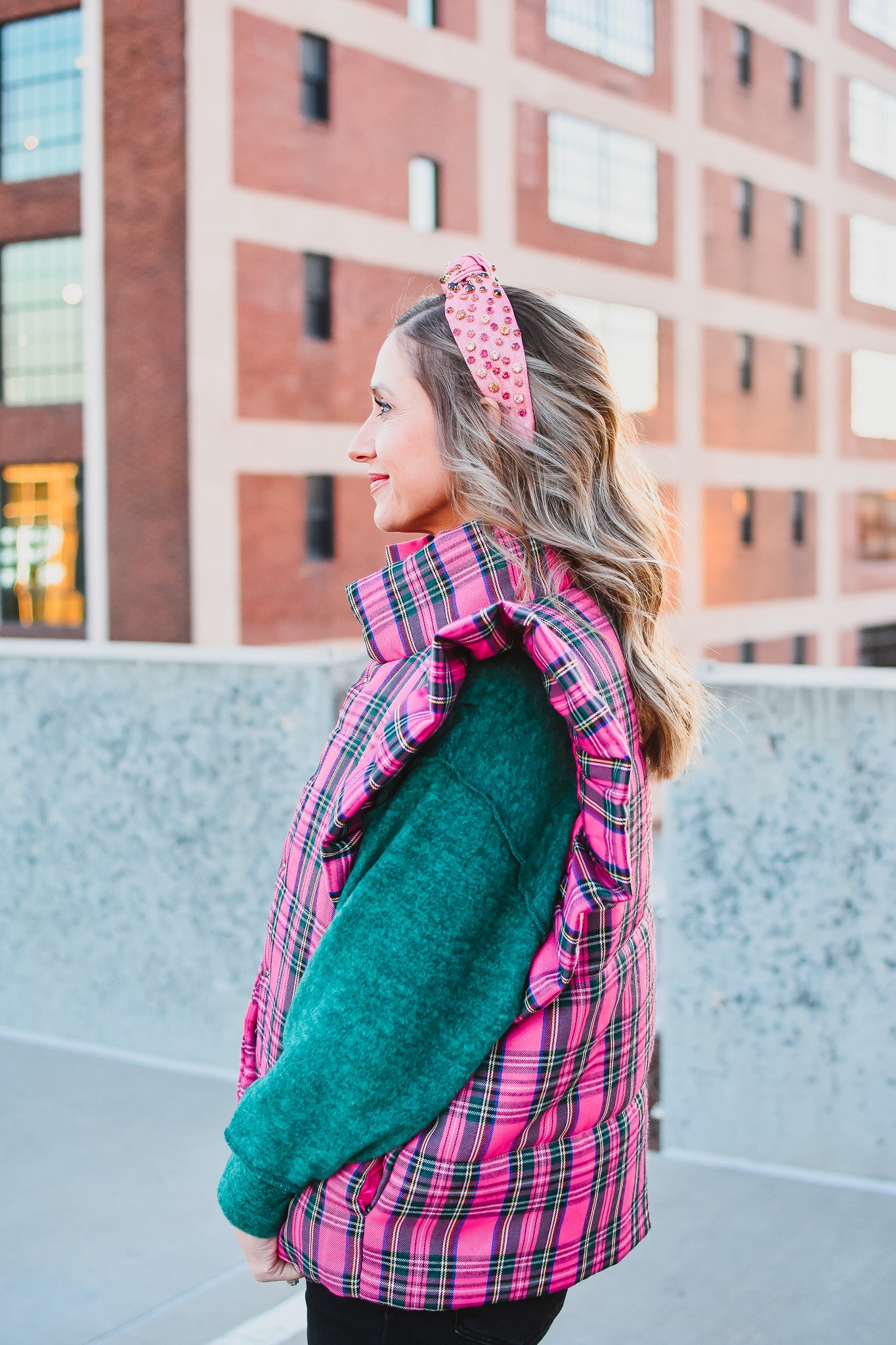Ann Marie Plaid Vest