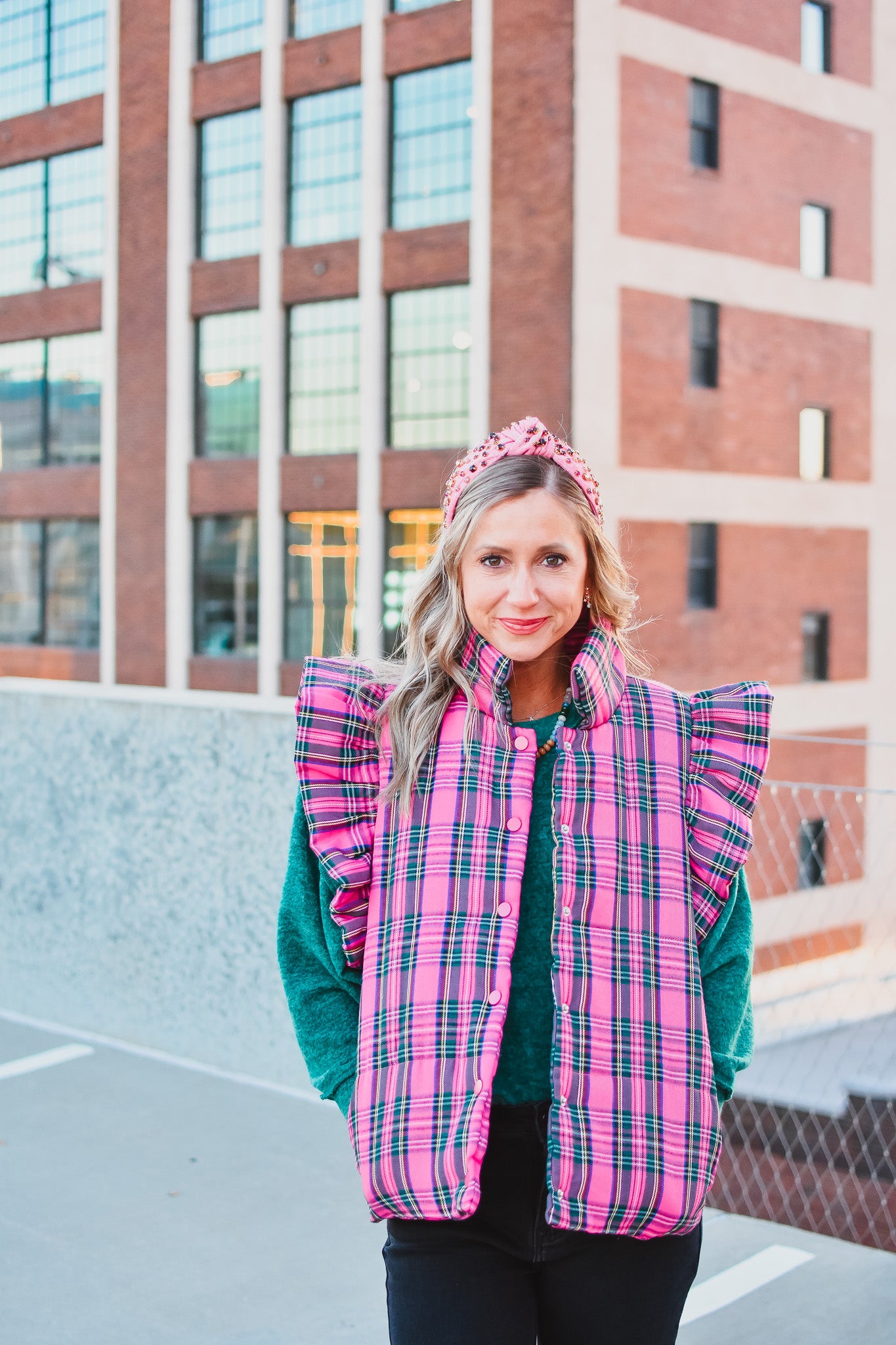 Ann Marie Plaid Vest
