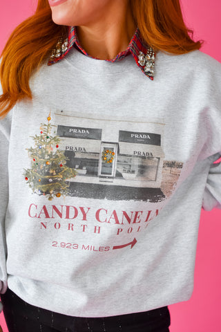 Candy Cane Lane Embellished Crewneck - RESTOCK