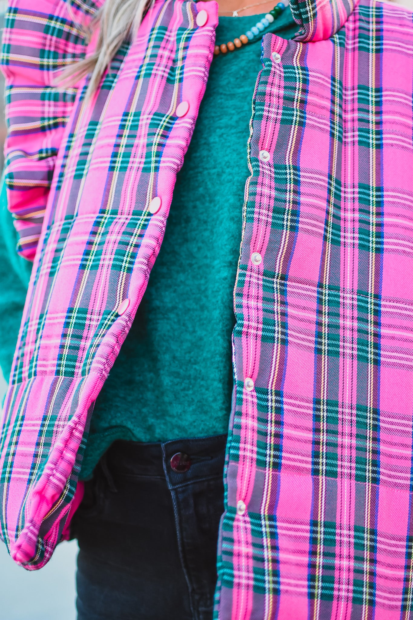 Ann Marie Plaid Vest