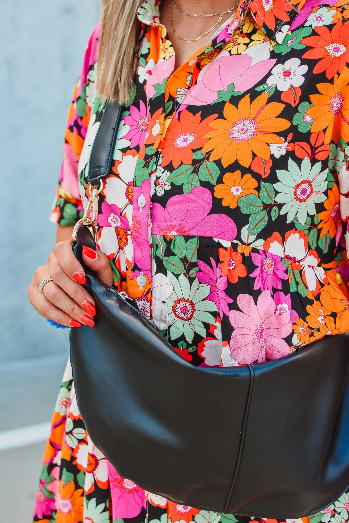 Metallic Market Bum Bag in Black